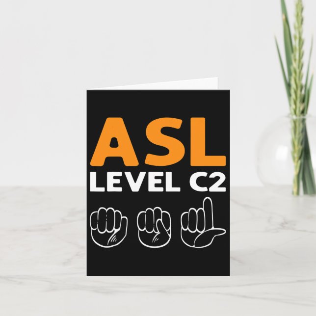 Tarjeta - Nivel C2. Asl Awareness Hand Rótulo Lenguaje Sor (Anverso)