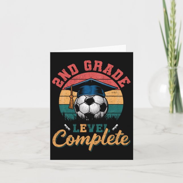 Tarjeta Nivel de 2do Grado Completo Día del Fútbol Niño Ni (Anverso)