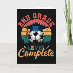 Tarjeta Nivel de 2do Grado Niño Niña Fútbol Último Día