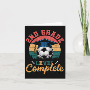 Tarjeta Nivel de 2do Grado Niño Niña Último Día de Fútbol