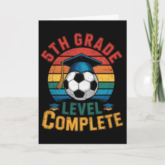 Tarjeta Nivel de 5º Grado Completo Día del Fútbol Niño Niñ
