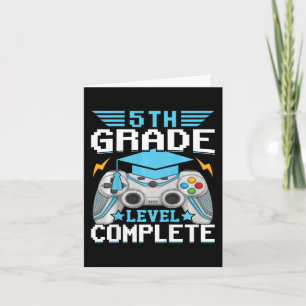 Tarjeta Nivel de 5to Grado Gamer Cl de 2024 Graduación