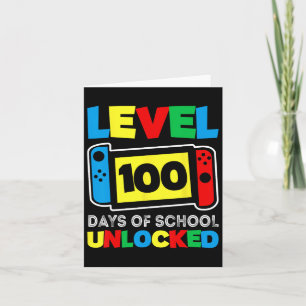 Tarjeta Nivel De Controlador De Juegos 100 Días De Escuela