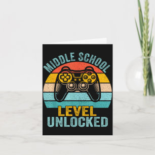 Tarjeta Nivel de escuela intermedia desbloqueado juego de 
