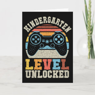 Tarjeta Nivel de jardín de infantes desbloqueado Gamer 1er