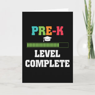 Tarjeta Nivel pre-K completado de vuelta al videojugador e