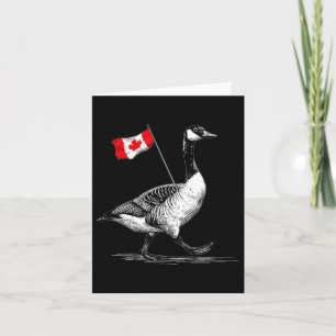 Tarjeta Niza Animal De Canadá Con Bandera Para Los Amantes