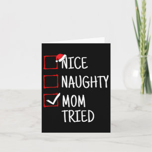 Tarjeta Niza Madre traviesa a Navidades graciosos