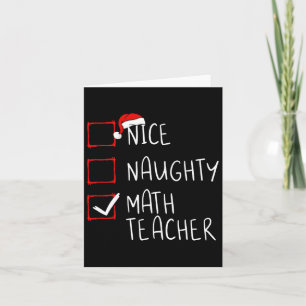 Tarjeta Niza Naughty Math Teachers Navidades List Xmas San