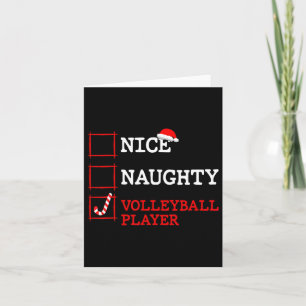 Tarjeta Niza Navidades de voleibol traviesa Santa Funny