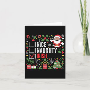 Tarjeta Niza Navidades irlandeses traviesos Santa Claus Ir