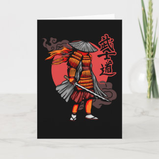 Tarjeta Niza Retro Samurai - Samurai sostiene Katana