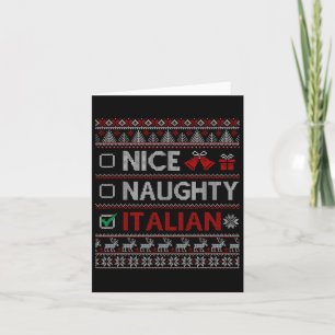 Tarjeta Niza traviesa familia italiana de Navidades divert