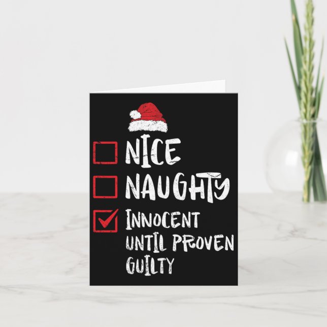 Tarjeta Niza traviesa inocente hasta cristiana culpable de (Anverso)