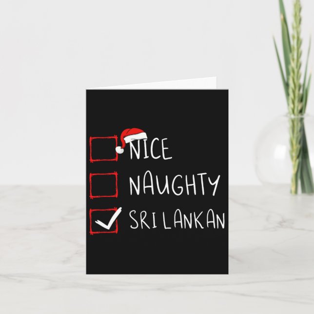 Tarjeta Niza traviesa Navidades de Sri Lanka Herita (Anverso)