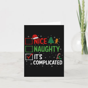 Tarjeta Niza traviesa su complicada lista de Navidades San