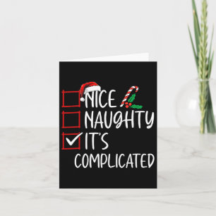 Tarjeta Niza traviesa su complicada lista de Navidades San
