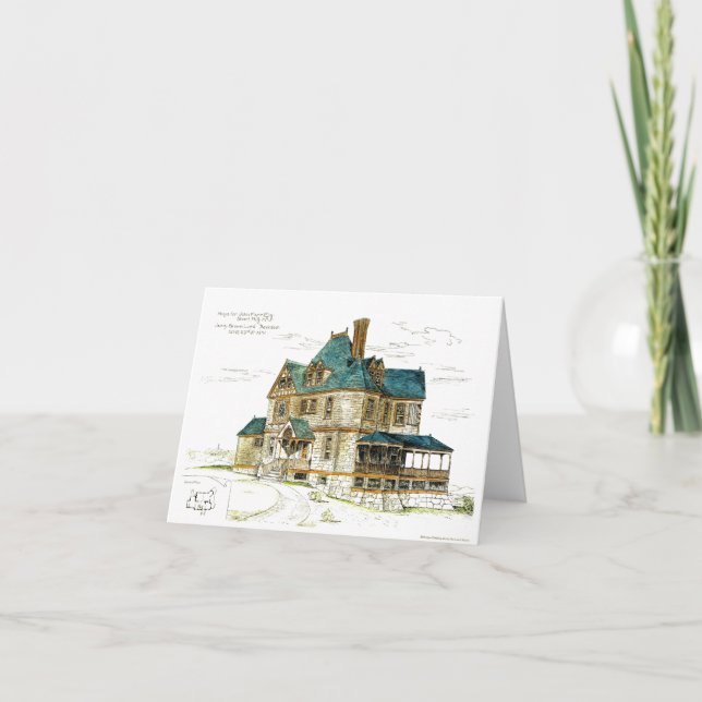 Tarjeta NJ Sketch de antigüedades 54 Western en Sh (Anverso)