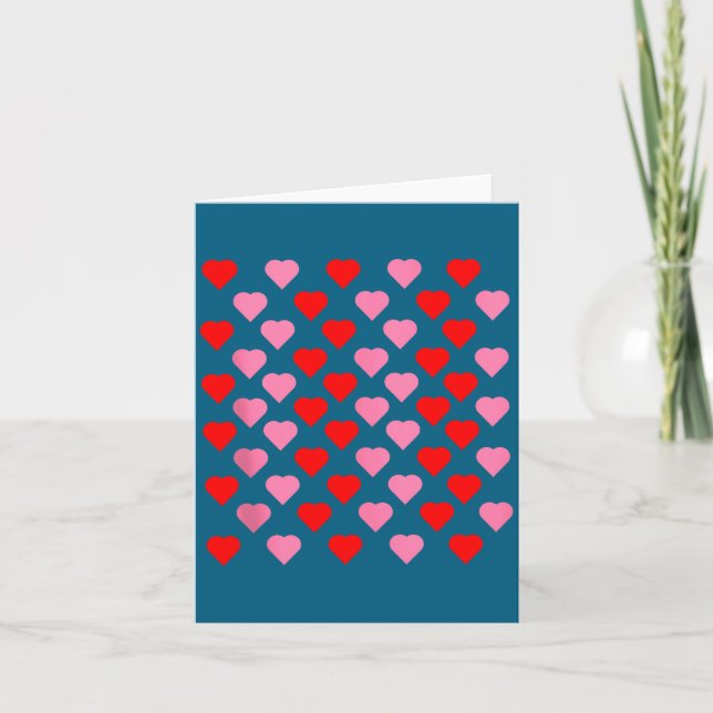 Tarjeta Nk And Red Hearts Lovers Funny Valentine’s Day Hum (Anverso)