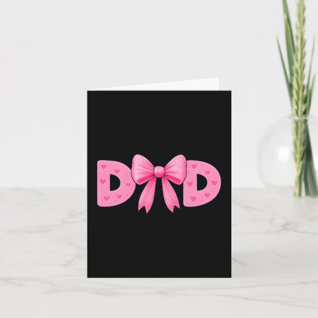Tarjeta Nk Bow Dad Cket Proud Dad Daughter Matching Father (Anverso)
