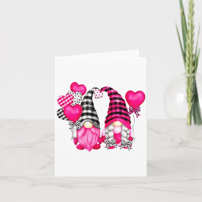 Tarjeta Nk Buffalo Plaid And Heart Balloons Valentines D  (Anverso)