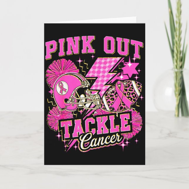 Tarjeta Nk Out Tackle Breast Cancer Awareness American Foo (Anverso)