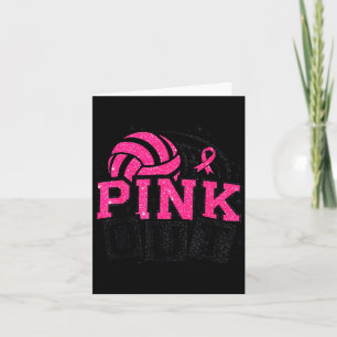 Tarjeta Nk Out Voleibol Conciencia del Cáncer de Mama Supr