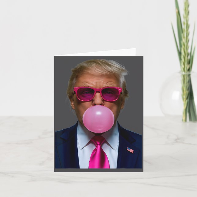 Tarjeta Nk Sungles Funny Donald Trump Nk Bubble Gum 2024  (Anverso)