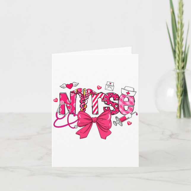 Tarjeta Nk Valentine Nurse Coquette Bow Cuds Favorite  (Anverso)