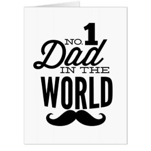Tarjeta No. 1 Papá en el Día Mundial del Padre Mustache