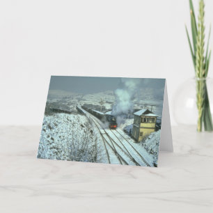 Tarjeta No. 48442 en un escenario invernal en Chinley Sout