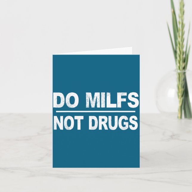 Tarjeta No a las Milfs, No a las Drogas (Anverso)