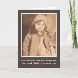 Tarjeta No aceptó ninguna foto vintage