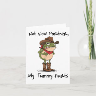Tarjeta No Ahora Socio Mi Tummy Duele Las Ibs De Rana De V