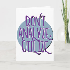 Tarjeta No analizar, utilizar el aniversario del lema de r