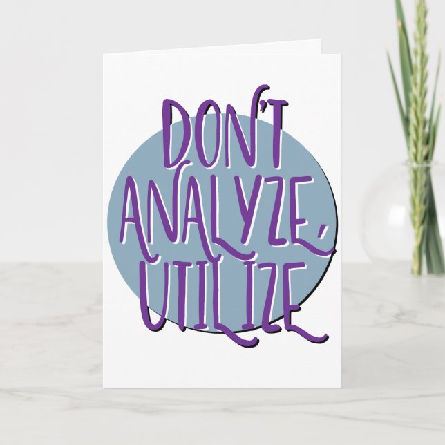 Tarjeta No analizar, utilizar el aniversario del lema de r (Anverso)