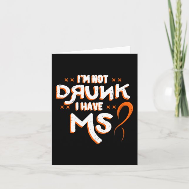 Tarjeta No Borracho Tengo La Sra Naranja Glial Scar Múltip (Anverso)