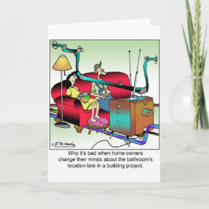 Tarjeta No cambies la ubicación del cuarto de baño hasta t