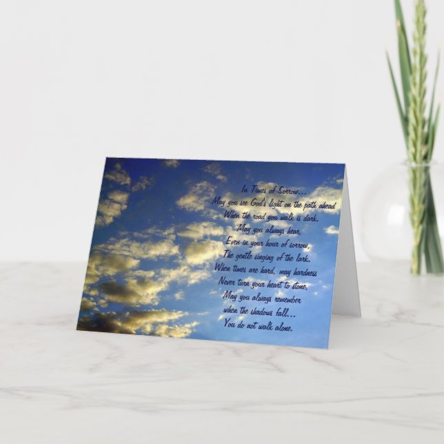 Tarjeta No caminas solo... (Anverso)