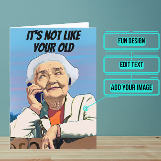 Tarjeta No como tu viejo cumpleaños gracioso de hija