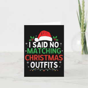 Tarjeta No comparo Navidades con ropa de familia divertida