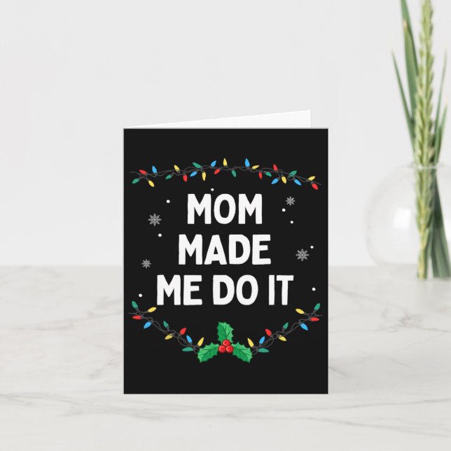 Tarjeta No comparo Navidades con ropa que me hizo mamá (Anverso)