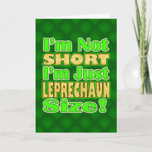 Tarjeta No corto, sólo tamaño de Leprechaun