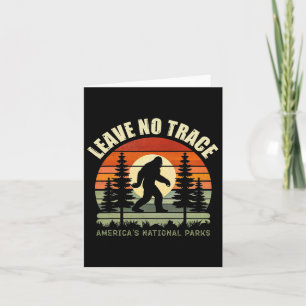 Tarjeta No Dejar Rastros De Senderismo Y Camping Funny Vi