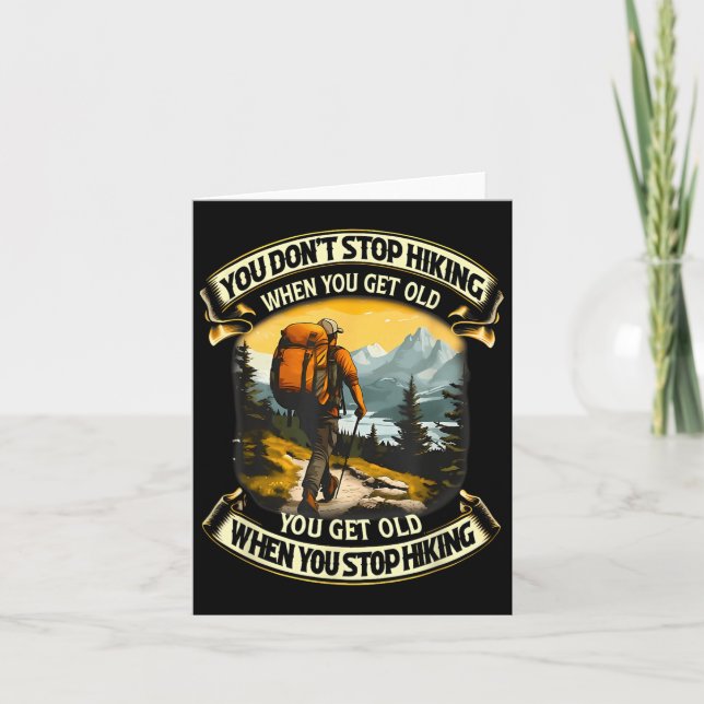 Tarjeta No dejas de andar cuando te haces viejo (Anverso)