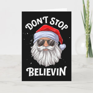 Tarjeta No Dejes de Creer Santa Diversión Navidad Niños