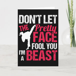Tarjeta No dejes que la cara bonita te engañe, soy bestia