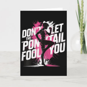 Tarjeta No Dejes que la Cola de Caballo te Engañe Luchador