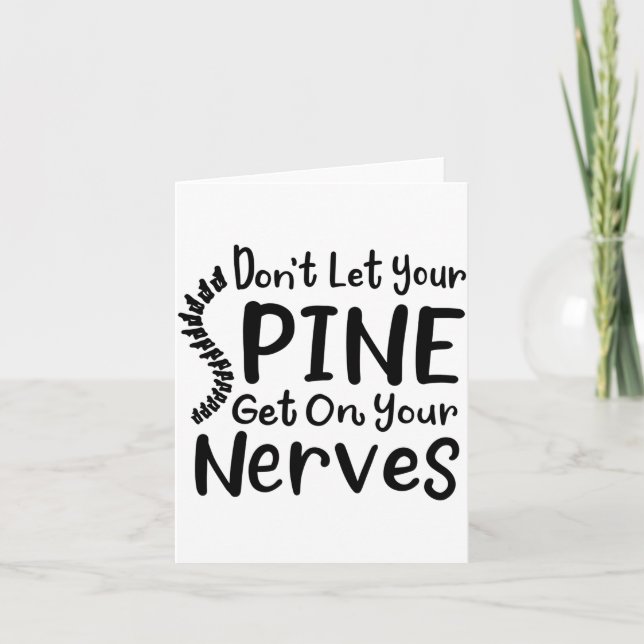 Tarjeta No Dejes Que Tu Dolor De Espalda Afecte Tus Nervio (Anverso)