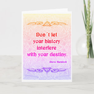 Tarjeta No dejes tu historia - Cita positiva